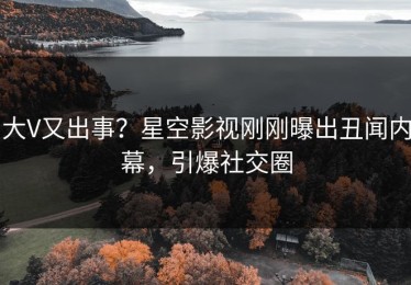 大V又出事？星空影视刚刚曝出丑闻内幕，引爆社交圈