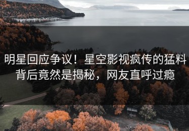 明星回应争议！星空影视疯传的猛料背后竟然是揭秘，网友直呼过瘾