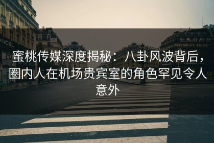 蜜桃传媒深度揭秘：八卦风波背后，圈内人在机场贵宾室的角色罕见令人意外